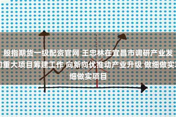 股指期货一级配资官网 王忠林在宜昌市调研产业发展和重大项目筹建工作 向新向优推动产业升级 做细做实项目